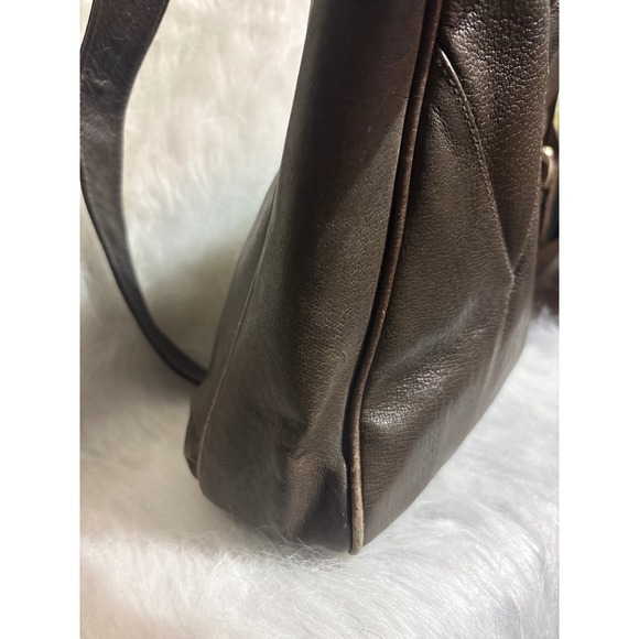Brown Leather Shoulder Bag Vintage Women's Versatile Crossbody Style - Picture 5 of 10